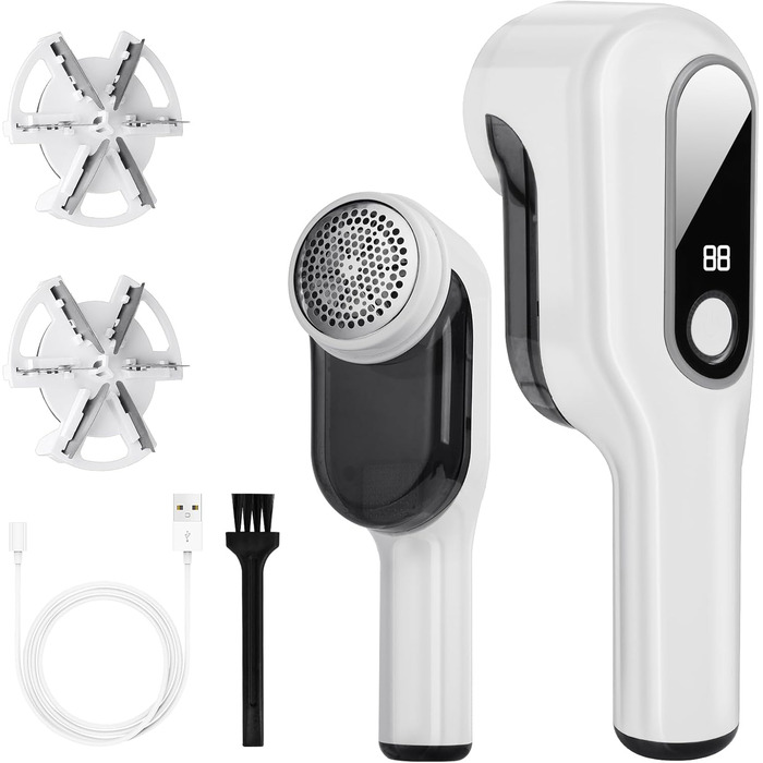 Електричний видалення ворсу HOTUT: 3 леза, LED-дисплей, 2 режими, для одягу, диванів, килимів