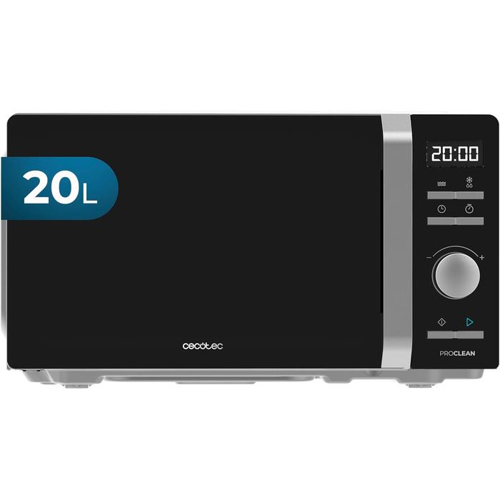 Мікрохвильова піч Cecotec Proclean 2010 Inverter - 19L, 700W, чорна, цифрова
