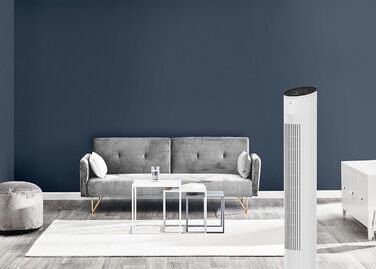 Вентилятор підлоговий Rowenta Eole Ultra VU6871 білий, з пультом, тихий (52 дБ), з таймером та горизонтальним коливанням 60°