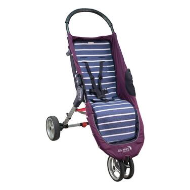 Дитяча сидіння-підкладка JYOKO KIDS для візків Joolz і Baby Jogger City Mini/GT2/Zip/Tour, 100% бавовна, смугаста