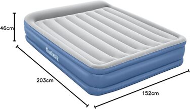 Надувний матрац Bestway TriTech Vento Double XL з електронасосом 203x152x46 см