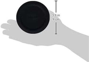 blomus -LARETO- Set of 6 Coasters made of Silicone, Stainless Steel Container, extremely non-slip, prevents scratches, (HBT: 4 x 11.2 x 11.2 cm, black, 63476)