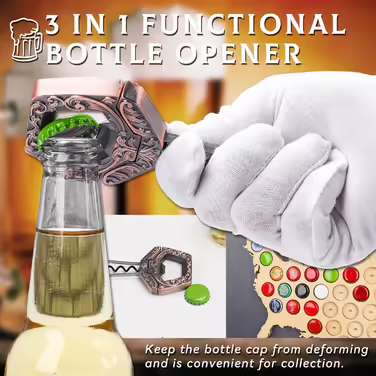 LUCYLANKER Waiter Corkscrew, Aged Wine, Ah So Wine Opener for Vintage Bottles, Two-Prong Corkscrew Remover with Beer Bottle Opener, Waiter Corkscrew, Wine Connoisseur Collector for Opening (Bronze)