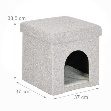 Relaxdays cat cave складний бежевий