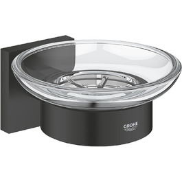 Милотримач GROHE Start Cube, чорний матовий, на клейкій основі, без свердління (до 5 кг), з кріпленням, прихований монтаж, з шурупами та дюбелями (клей окремо)