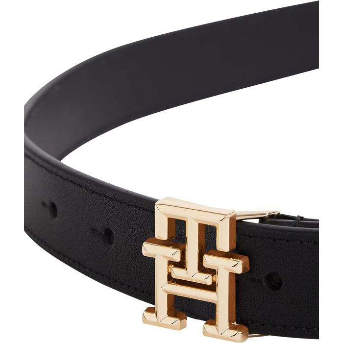 Ремінь жіночий Tommy Hilfiger Logo 2.5 AW0AW17248, чорний, регульований, 75 см