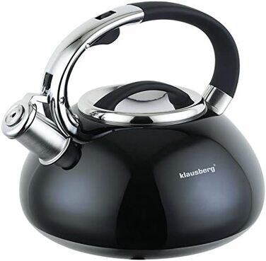 Клаусберг: чайник-свисток з нержавіючої сталі (чорний)