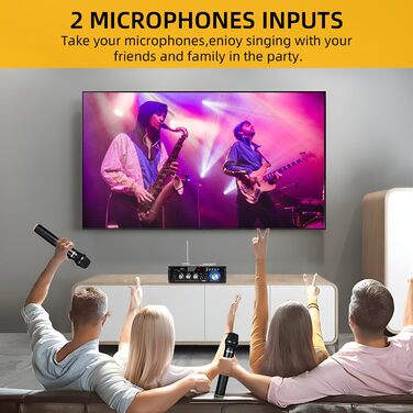 Міні підсилювач HiFi стерео 300Вт+300Вт, бездротовий аудіо підсилювач Bluetooth 5.0, MP3, SD, USB, FM, цифровий приймач для домашніх колонок