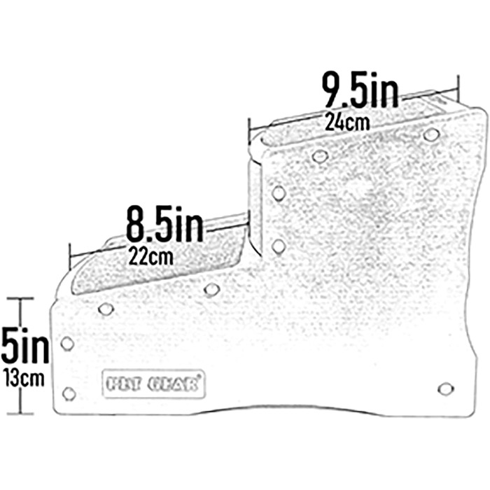 Сходинки для тварин Pet Gear Easy Step II: 2 сходинки для котів/собак до 38 кг, портативні, знімні, з прання, (Light Cocoa, XS)