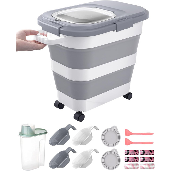 Герметичний контейнер для корму для собак, складаний, набір для корму для котів 