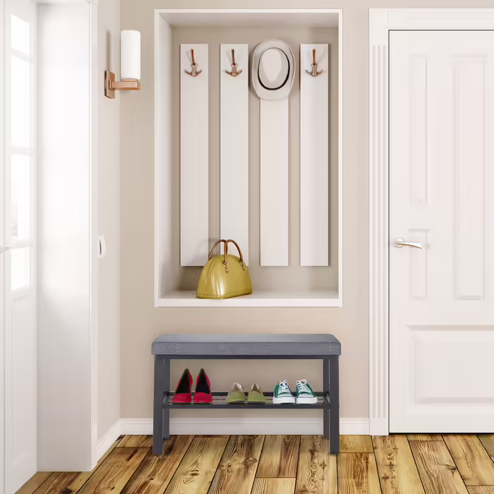 Relaxdays Shoe Rack in Black-Grey