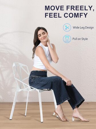 Джинси жіночі Daen Baggy, висока талія, еластичні, укорочені прямі, 7/8, колір індиго (XL)