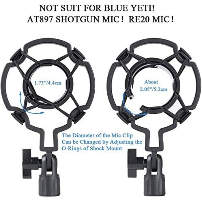 Регульований мікрофонний стійка HAUEA для студії, радіомовлення та телебачення, сумісний з Blue Yeti