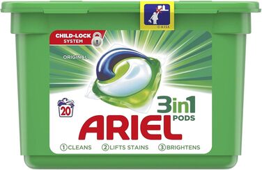 Капсули для прання Ariel 3-in-1 Original з рідким гелем, 57 прань