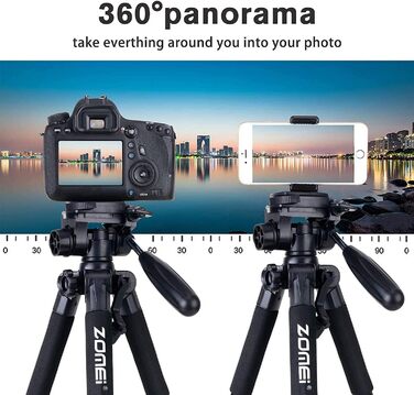 Штатив ZOMEI Q111 для камери та смартфона, алюмінієвий, 47-140 см (Orange)