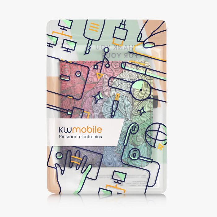 Чохол-книжка kwmobile для Pocketbook Era/Era Color з кишенею та лямкою - з малюнком 'Читаюча жінка' чорно-бежевий