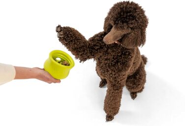 WEST PAW Zogoflex Toppl Treat Dispenser Dog Toy Puzzle - Interactive Chew Toy for Dogs - Dog Toy for Moderate Chewers, Fetching, Catching - Holds Dry Food, Treats (XL, Oma Smith)