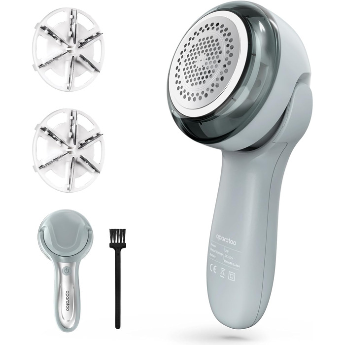 Електричний видалення ворсу для одягу - щітка для одягу, 3 леза, USB, сірий