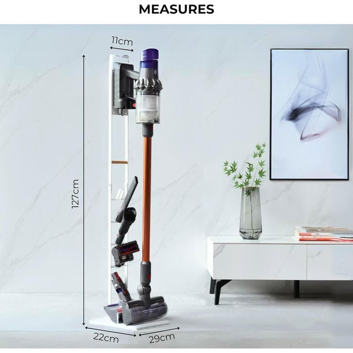 Підставка для пилососів Dyson: V15, V12, V11, V10, V8, V7, V6, DC58, DC59, DC62, DC74. Органайзер та рамка для зберігання.