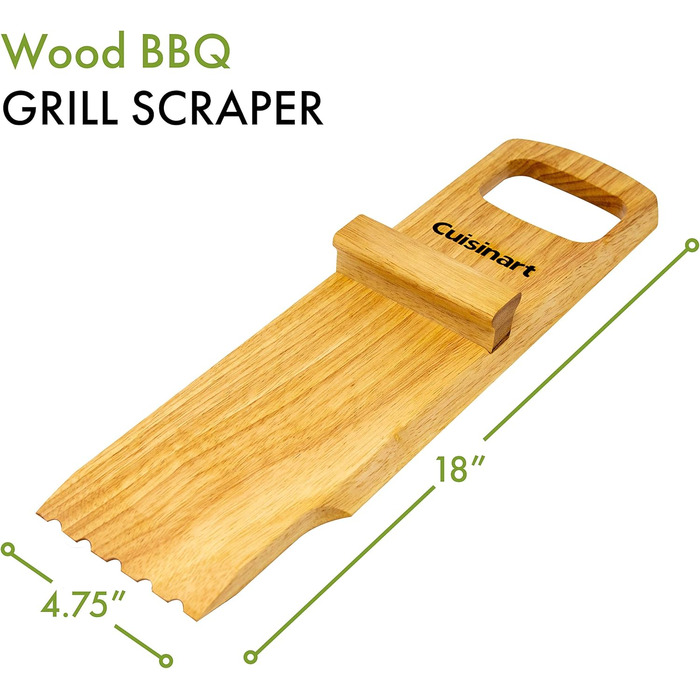 Cuisinart CCB-100 Grill Cleaning Brush with 3 Bristles (BBQ Wood Scraper Grill Cleaning)