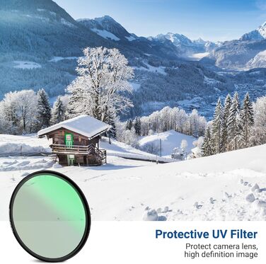 Фільтр UV PROfezzion Slim для Canon EOS 2000D, 4000D, 1300D, 1200D, 850D, 800D, 760D, 750D, 700D, 650D, 600D, 550D, 500D, 250D, 200D з об'єктивом EF-S 18-55mm та іншими об'єктивами з різьбою 40,5 мм