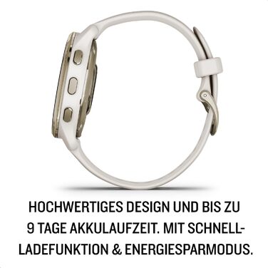 Розумний годинник Garmin Venu 2 Plus: GPS, фітнес, AMOLED, 25+ спортивних режимів, Music Pay (слонова кістка/кремовий)