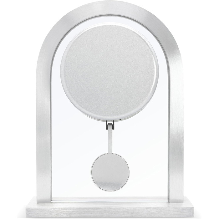 Metal, silver Acctim mantel clock, one size