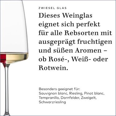 Набір келихів для вина Zwiesel Glas Vivid Senses (2 шт.), німецька якість, Tritan-кристал, для фруктових вин