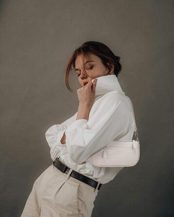 Сумка жіноча LOVEVOOK крокодиловий візерунок біла: сумка-клатч, сумка на плече, міні-сумка месенджер для побачень, вечірок, покупок