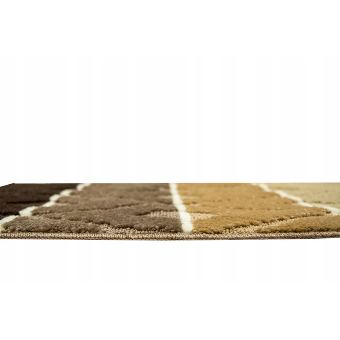 Набір антиковзаних килимків у ванну PALMA (3 шт.) з ромбами, бежево-коричневий