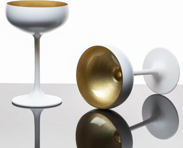 Набір келихів для шампанського Stölzle Lausitz Elements, 6 шт., 230 мл, чорний/бронзовий – елегантні келихи з кришталевого скла без свинцю, придатні для миття в посудомийній машині та ударостійкі