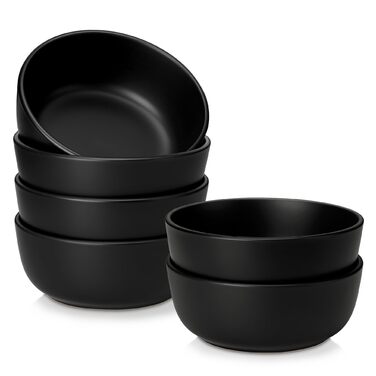 Набір супових та салатних мисок Vancasso PLAYA, 6 шт., 0.9 л, чорний, кераміка