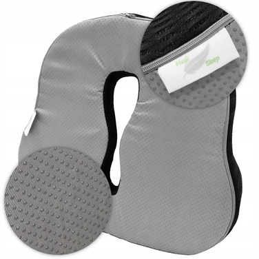 Ортопедична подушка для сидіння Medi Sleep, чорна, з ефектом пам'яті (Memory Foam), розмір M