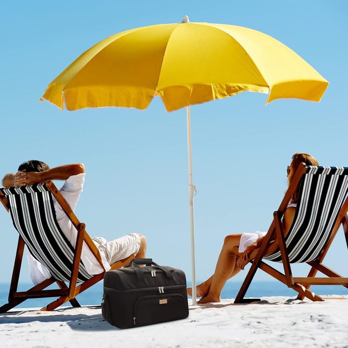 Термосумка Lifewit 30L для пікніка, пляжу, роботи та подорожей (темно-сірий)