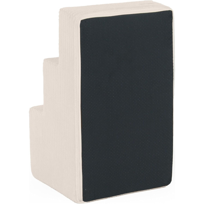 Сходинка для собак Velinda з 3 ступенями, також підходить для котів. Допомагає тваринам легко підніматися. Матеріал: піна, колір: кремовий (Cord)