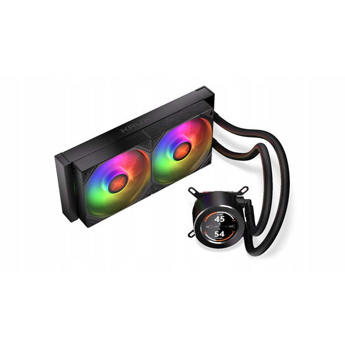 Рідинне охолодження AIO KRUX HydroGlance 240 ARGB з LCD-дисплеєм