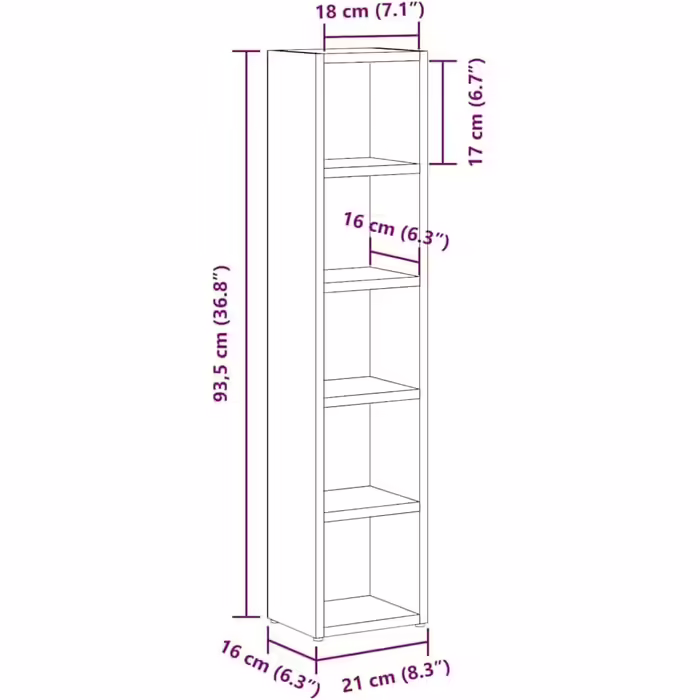 VidaXL CD Shelf 2 Pack