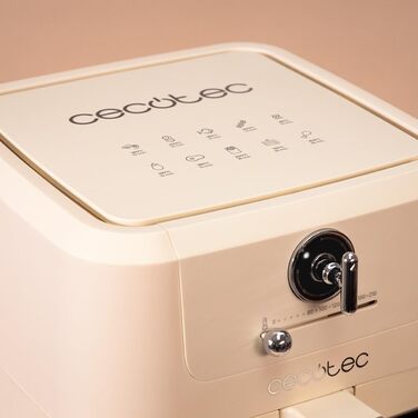 Фритюрниця без олії Cecotec Cecofry Antique 5000 з вікном, 5 л, 1500 Вт, Digital, PerfectCook, Ретро-дизайн, Білий