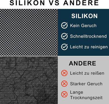 Килимок для порогу Fowooyeen з силікону, 43 x 76 см, сірий. Не слизький, миючий, для дому та вулиці.