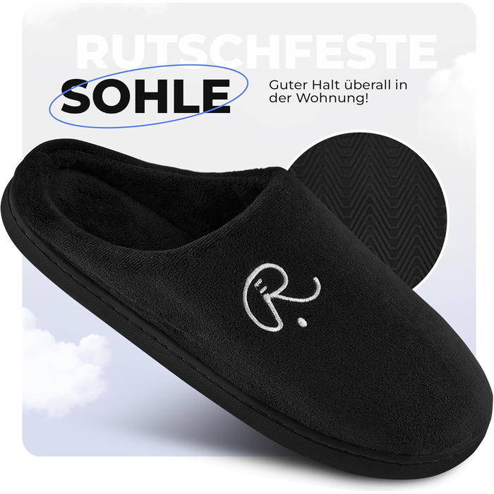 Тапочки домашні жіночі та чоловічі, розмір 35-48, неслизькі для дому та гостей | Виберіть улюблений колір | Зимові, літні, для дому та вулиці (Чорний, 41/42 EU)