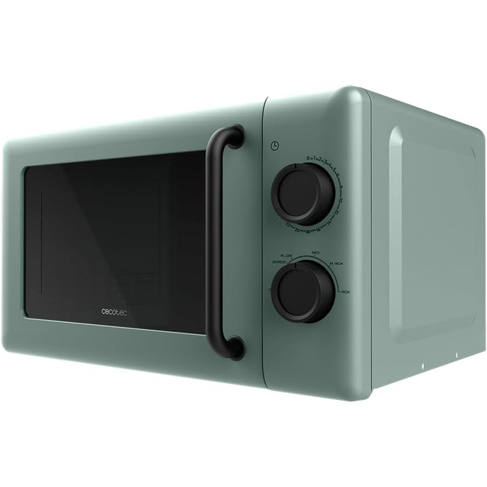 Мікрохвильова піч Cecotec Proclean 3010 Green 20L, 700W, механічна, з таймером та внутрішньою підсвіткою