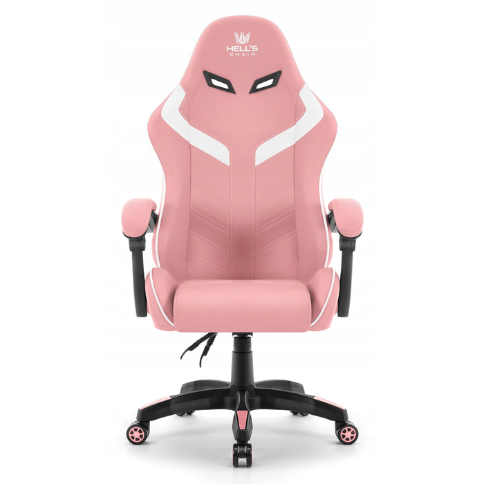 Ігрове офісне крісло Hell's Chair HC-1007 2.0 Pink, екошкіра