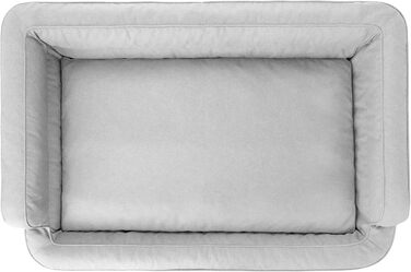 Dog bed, pet furniture, cat bed, removable cover, dog basket, dog cushion, dog lounger, sleeping places, dog sofa, XL: 96x62 cm (1: 78x47 cm, Ash)