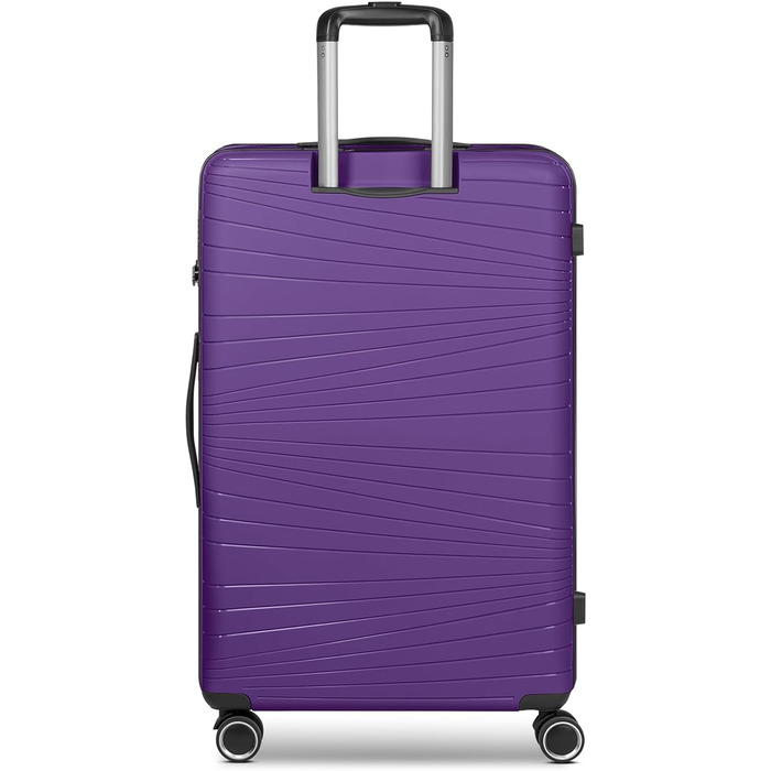 Набір валіз Franky Dallas 3.0 3 шт. | Тріумф, TSA-замок, 4 колеса, фіксуючий ручка | 36/60/92 л (фіолетовий, валіза L 75 см)