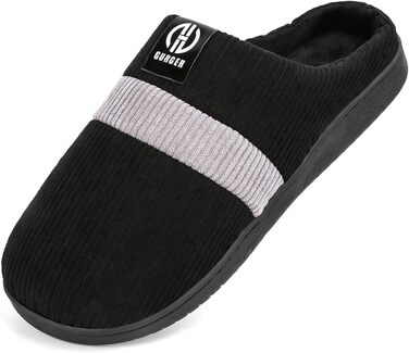 Тапочки зимові плюшеві для дому, чорні, розмір 36-51 (EU 44/45)