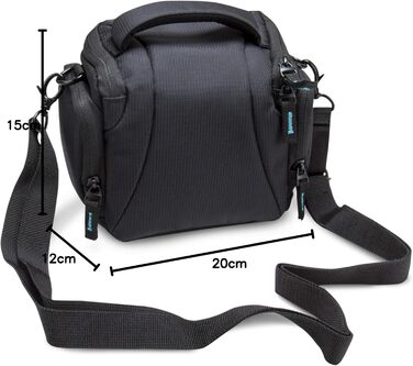 Сумка для фотоапарата DSLR/DSLM Bodyguard з відділеннями для аксесуарів, захист від ударів та вологи, чорна