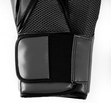 Боксерські рукавички Everlast Elite 2, 8oz, чорно-сірі – для спарингу, роботи з манекеном та рукавичками, оригінальні Everlast