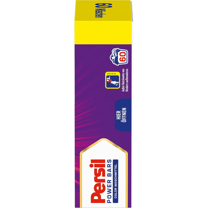 Капсули для прання кольорових речей Persil Power Bars, 60 шт, для гігієнічної свіжості та захисту кольорів