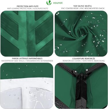 VOUNOT Gazebo 3x3m Waterproof Stable Winterproof, Pop Up Folding Gazebo with 4 Side Walls and 4 Sandbags, Party Gazebo Folding Garden Tent Party Tent, (Green)