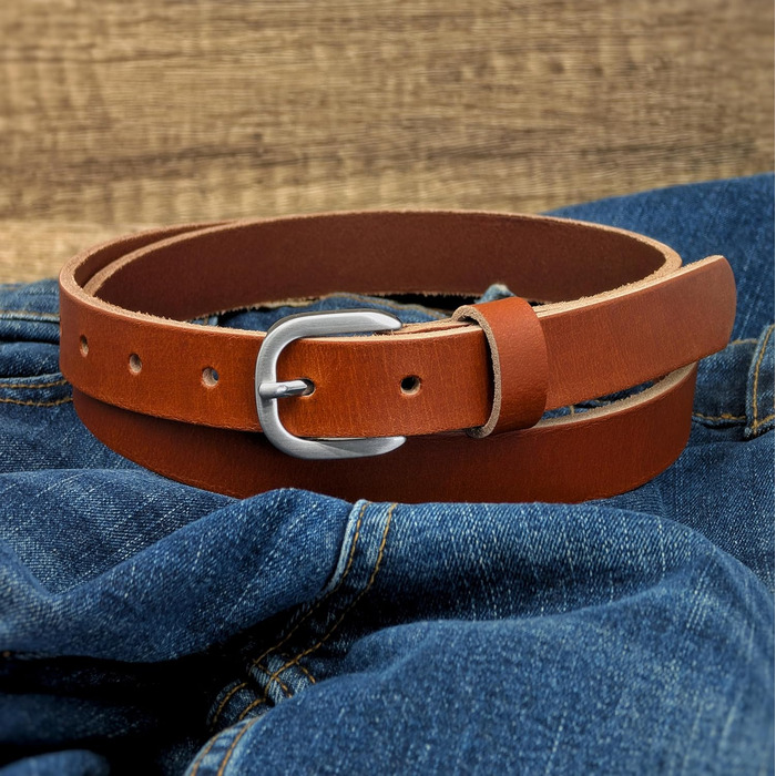 Чоловічий шкіряний ремінь Ashford Ridge 25 мм, 95 см, коричневий колір